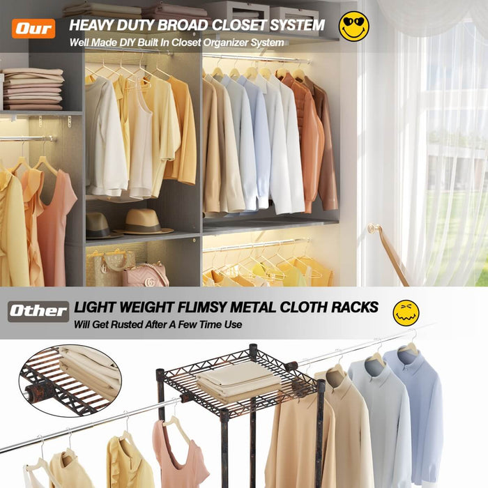 20-96'' W Closet System for Bedroom