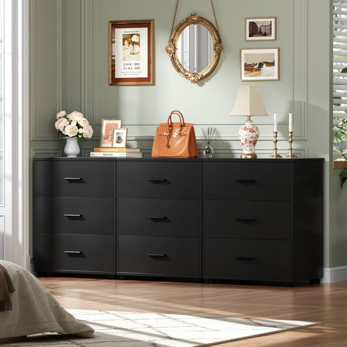 Wooden 3 Drawer Dresser, 2 Pack