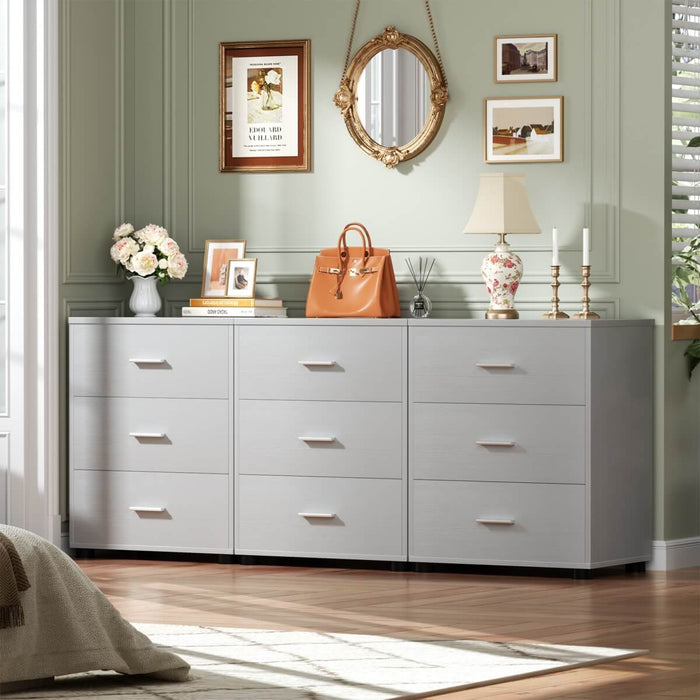 Wooden 3 Drawer Dresser, 2 Pack