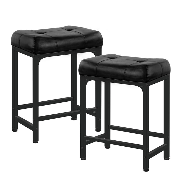 Bar Stools, 24 Inch Counter Height Stools Saddle Stool, 350 LBS Capacity