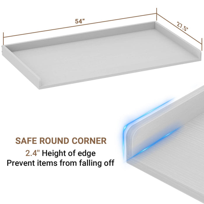 Wooden Washer & Dryer Countertop, 54" W x 27.5" D