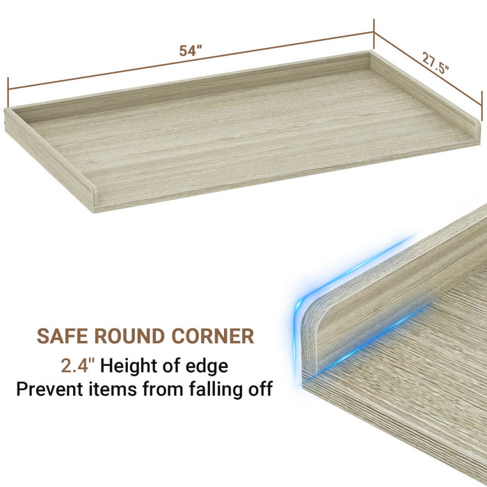 Wooden Washer & Dryer Countertop, 54" W x 27.5" D