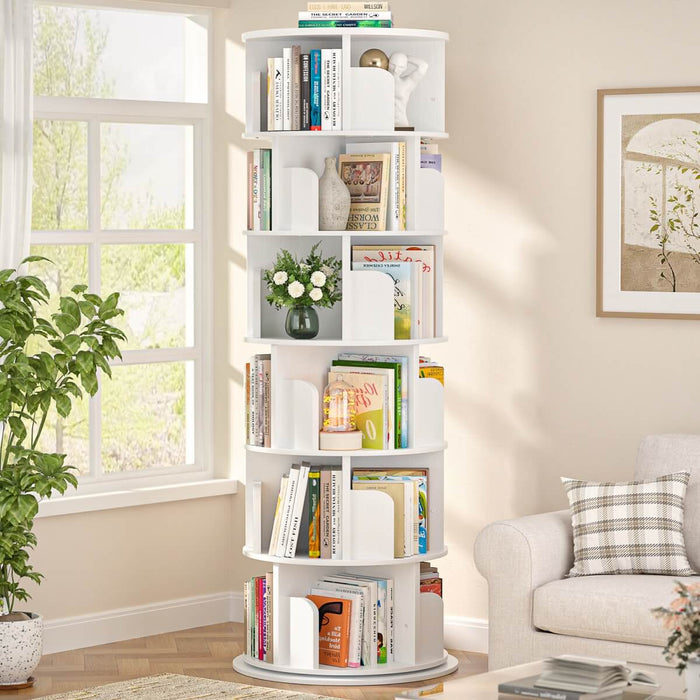 Round 6 Tier 360° Rotating Bookshelf