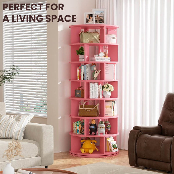 7-Tier Rotating Shoe Rack Tower, Spinning Shoe Storage Organizer Rack