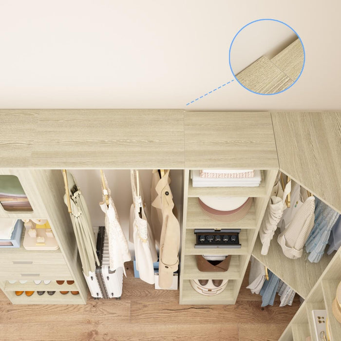 100 Inch L Shaped Closet Organizers and Storage System with Drawers and Corner Closet