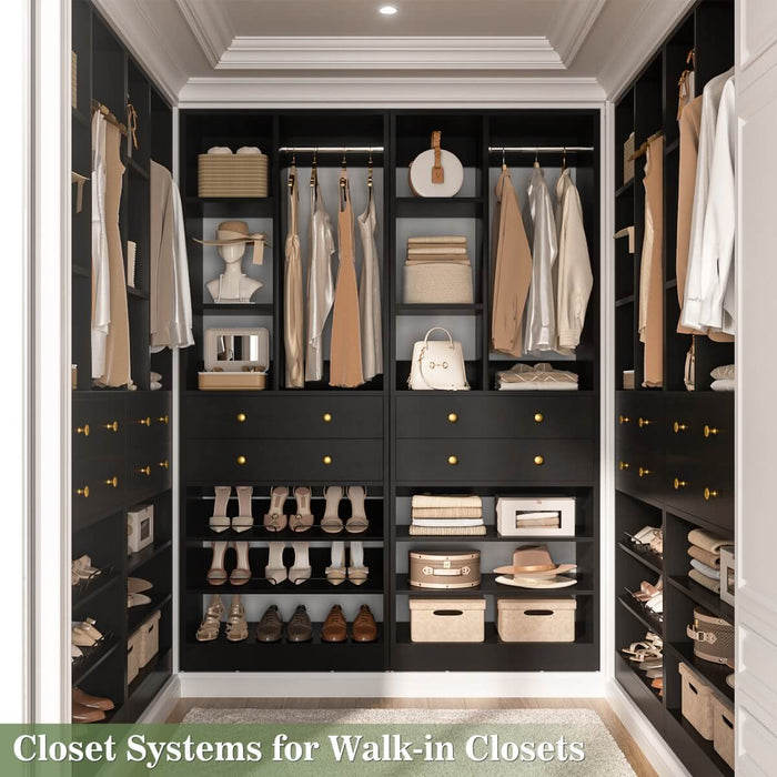 55.5"/4.6 FT Closet Organizer System with Drawers and Shelves