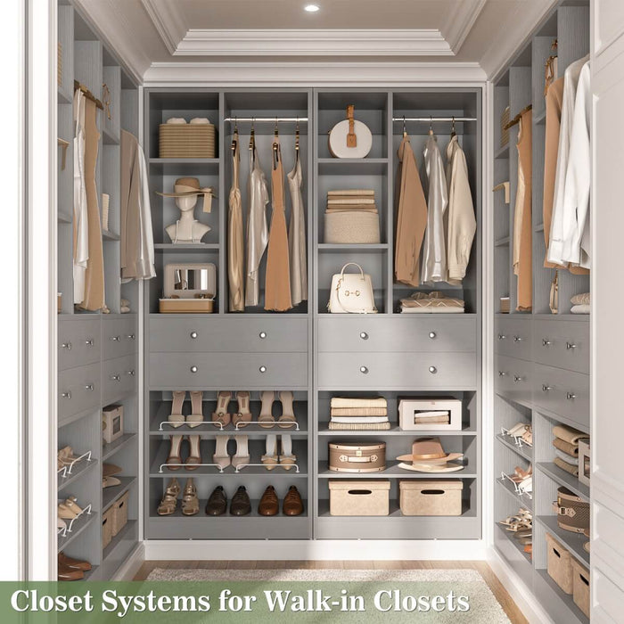 55.5"/4.6 FT Closet Organizer System with Drawers and Shelves