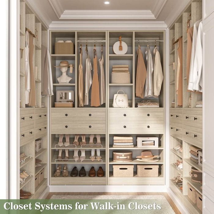 55.5"/4.6 FT Closet Organizer System with Drawers and Shelves