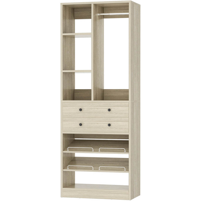 28"/2.3FT Walk in Closet System with Drawers and Shelves