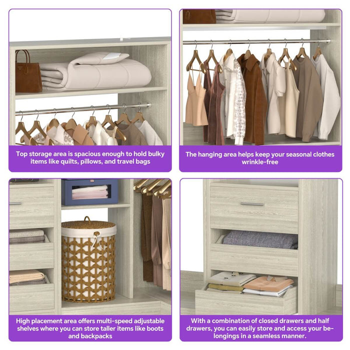 Heavy Duty Closet Organizer System Kit, Set of 3