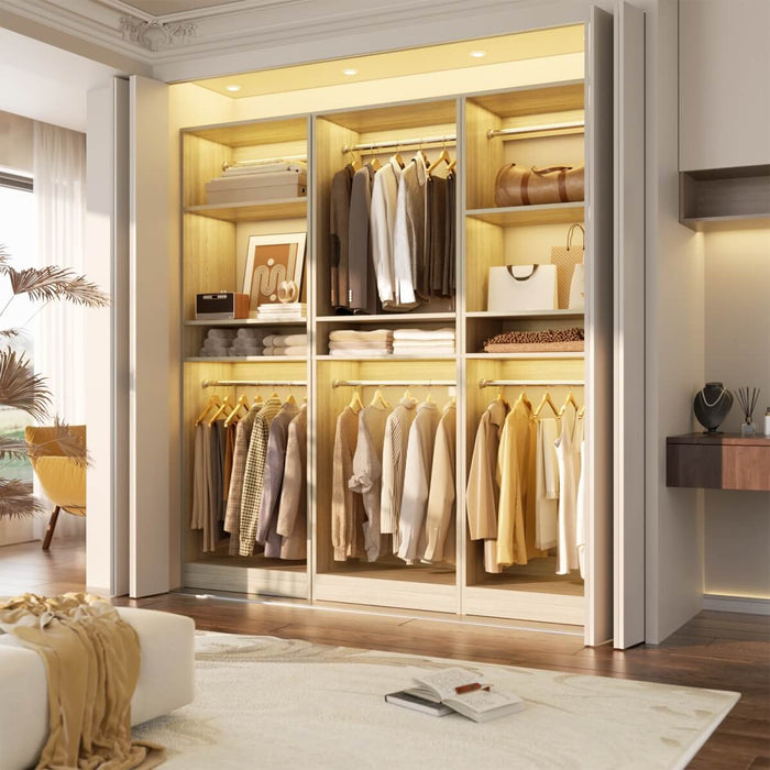 25'' Closet System with 2 Hanging Rods and Adjustable Shelves