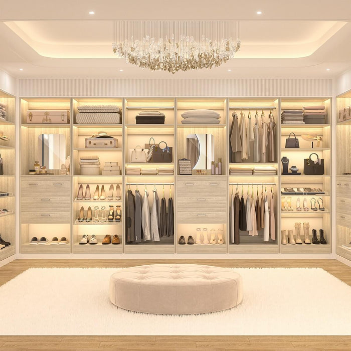 25'' Closet System with 2 Hanging Rods and Adjustable Shelves