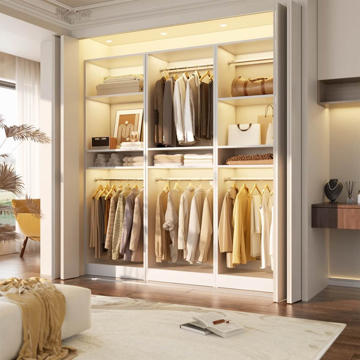 25'' Closet System with 2 Hanging Rods and Adjustable Shelves