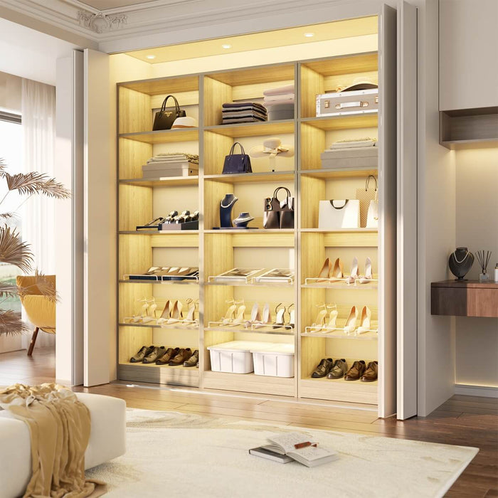 Aheaplus Freestanding Closet Shoe Organizer, Heavy Duty Walk in Closet Tower for Bedroom