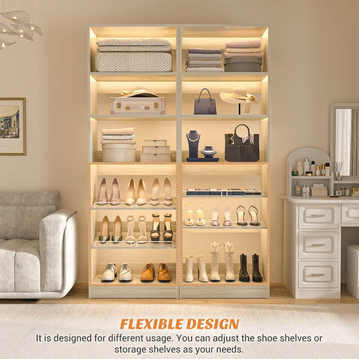 Aheaplus Freestanding Closet Shoe Organizer, Heavy Duty Walk in Closet Tower for Bedroom