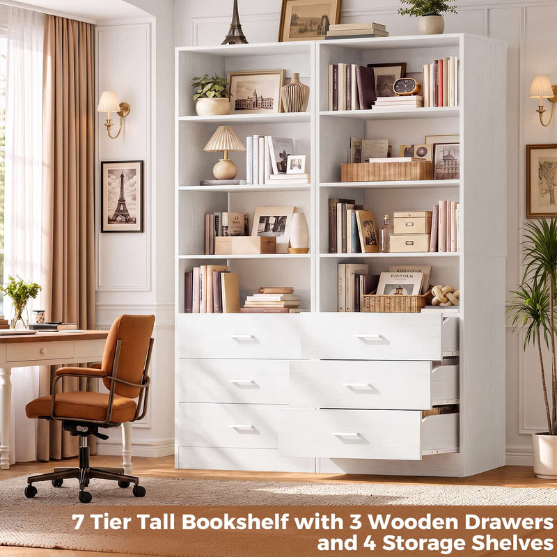 3-Drawer Wood Closet Organizer System, 21.3" Modular Walk-In Closet Storage Cabinet