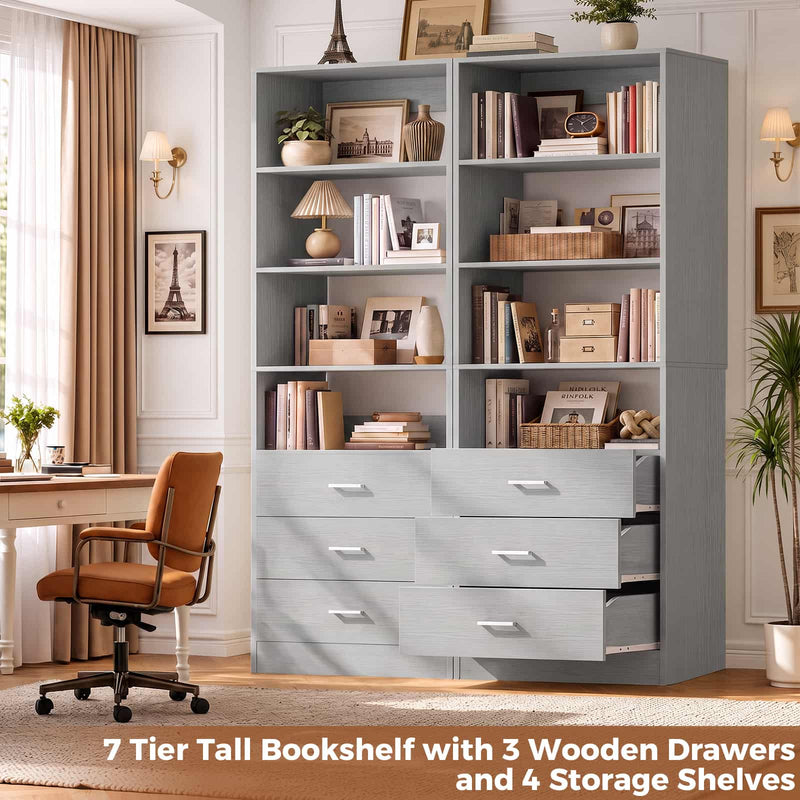 3-Drawer Wood Closet Organizer System, 1.77FT Modular Walk-In Closet Storage Cabinet，2 Pack