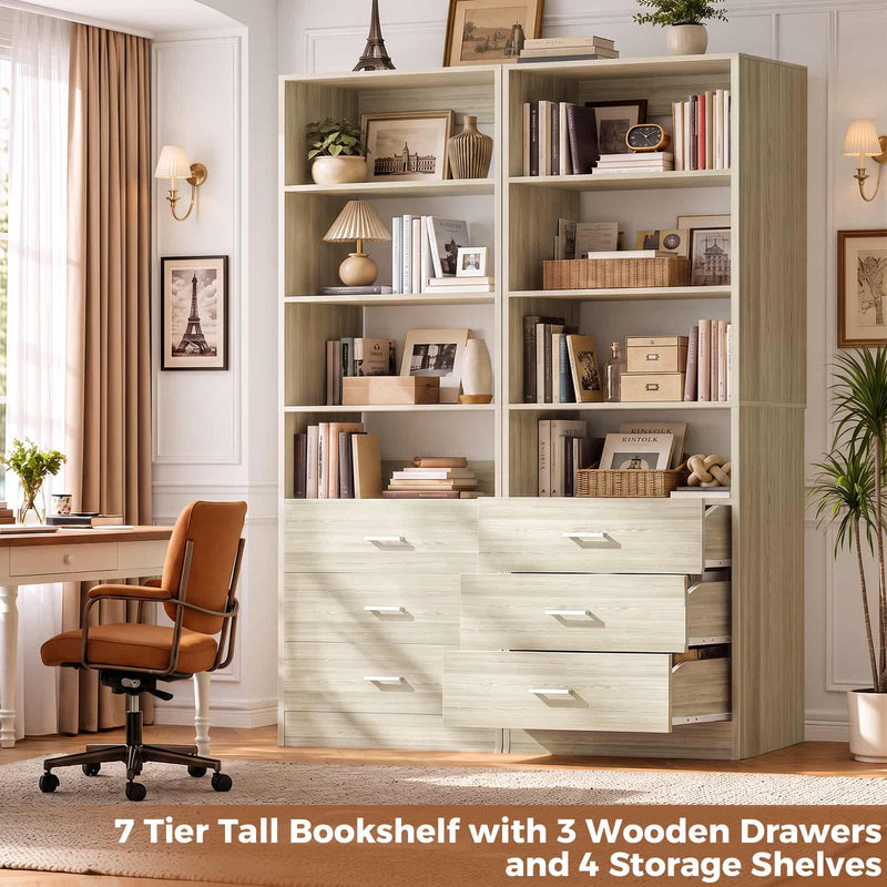 3-Drawer Wood Closet Organizer System, 1.77FT Modular Walk-In Closet Storage Cabinet，2 Pack