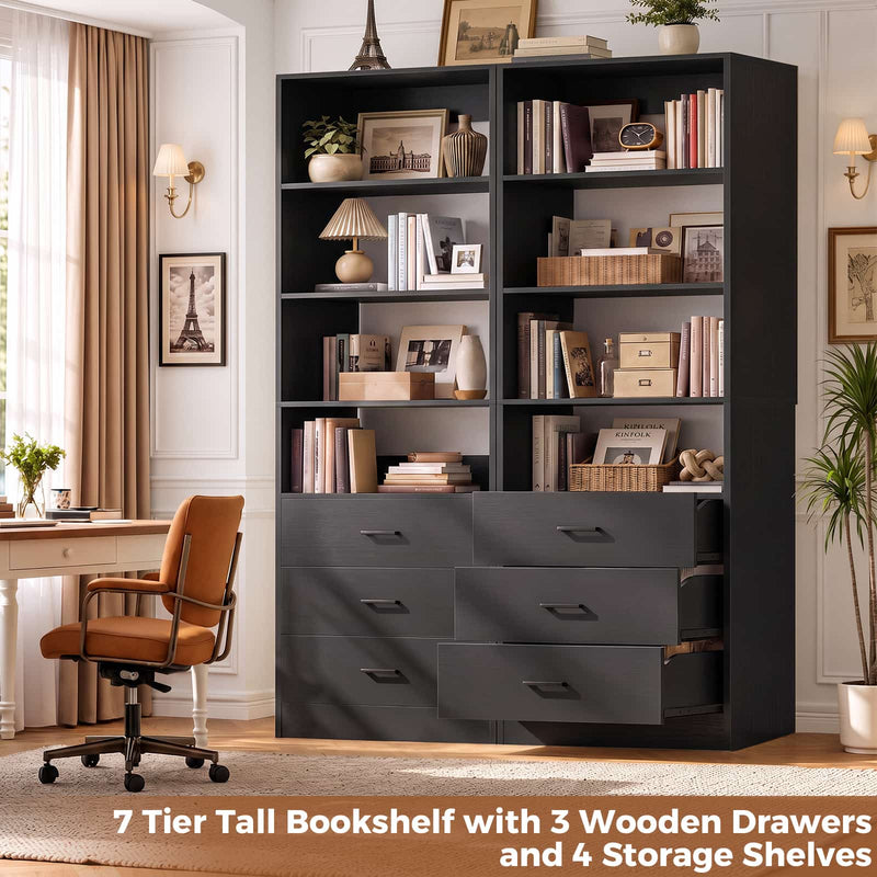 3-Drawer Wood Closet Organizer System, 21.3" Modular Walk-In Closet Storage Cabinet