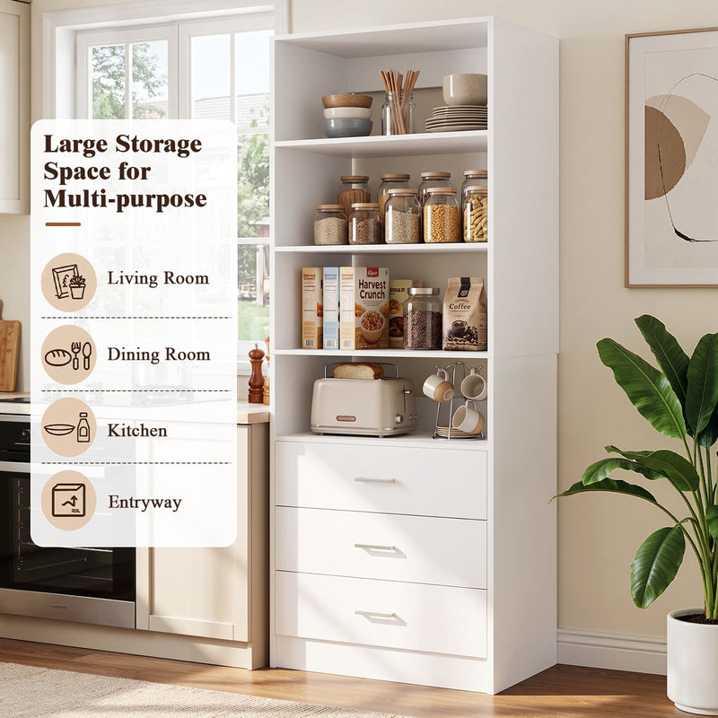 3-Drawer Wood Closet Organizer System, 21.3" Modular Walk-In Closet Storage Cabinet