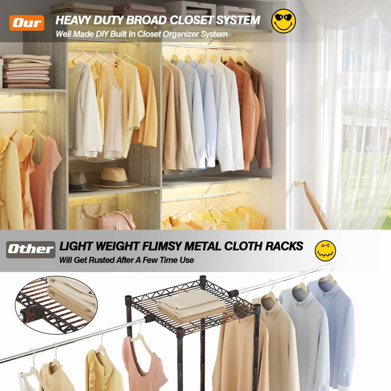 20-96'' W Closet System for Bedroom