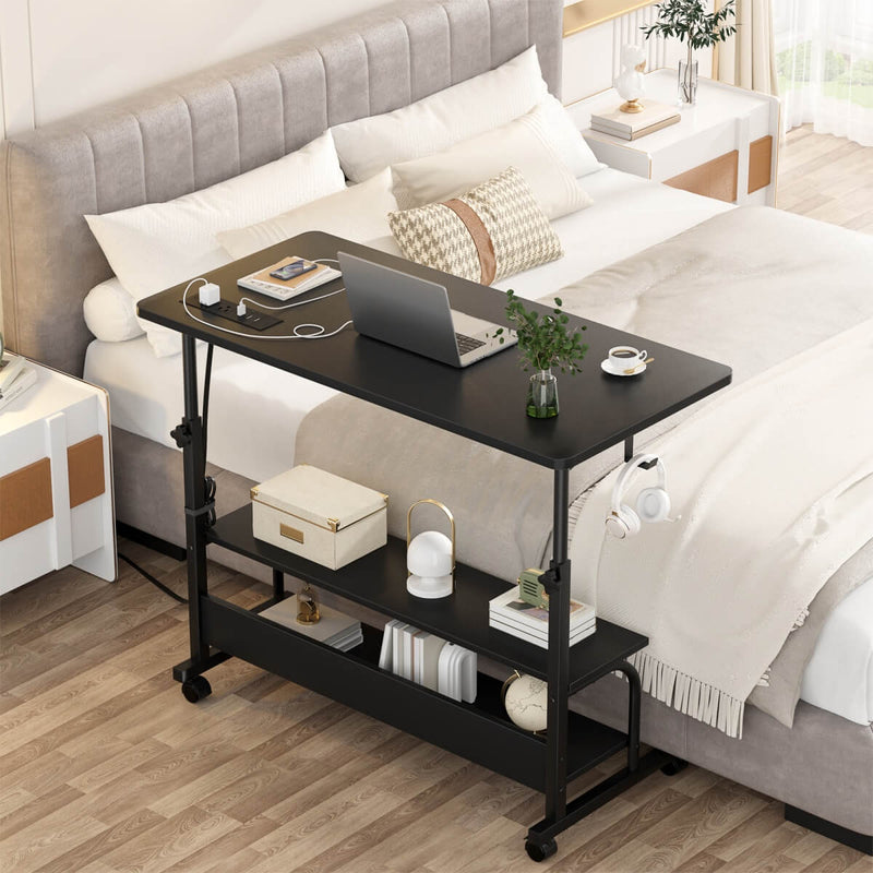 Height Adjustable Computer Desk with Charging Station