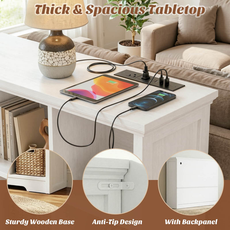 12-Cube Organizer Bookcase with Charging Station