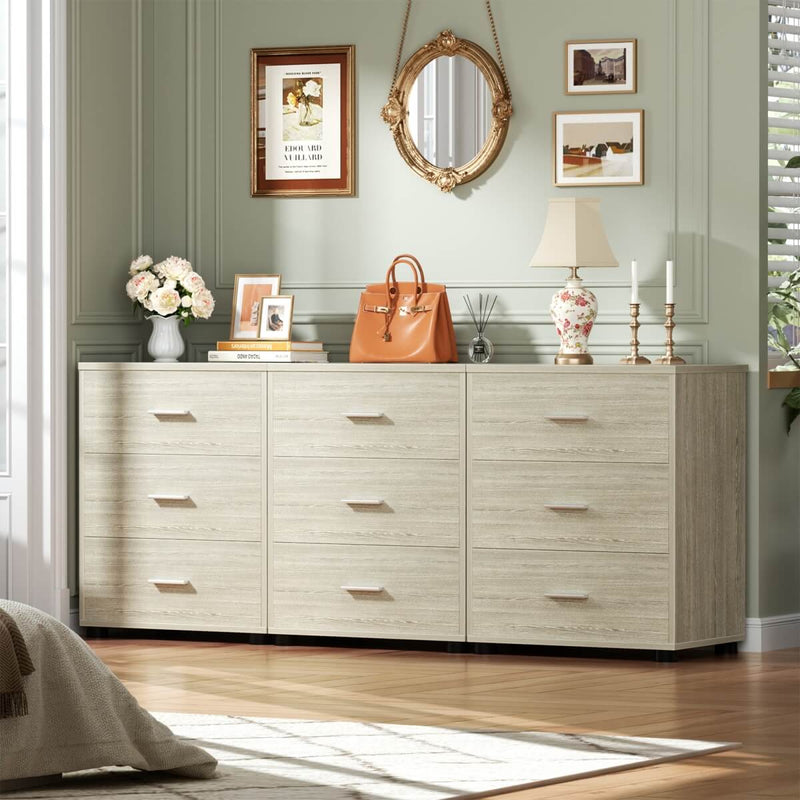 Wooden 3 Drawer Dresser, 2 Pack