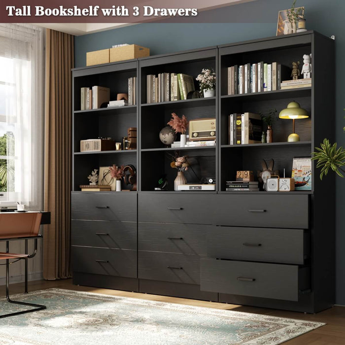 23.6" Wooden Closet Drawers System with 3 Wooden Drawers, Set of 3