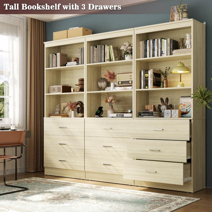 23.6" Wooden Closet Drawers System with 3 Wooden Drawers, Set of 3
