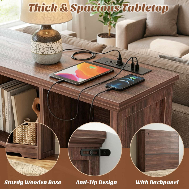 9 Cube Organizer Bookcase with Charging Station and Shelves