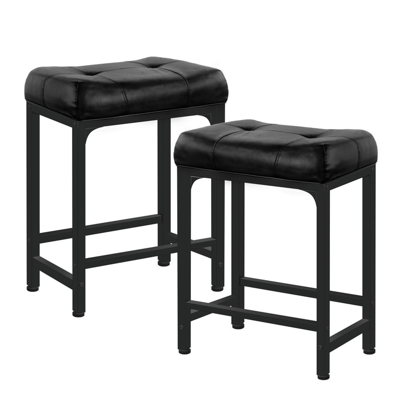 Bar Stools, 24 Inch Counter Height Stools Saddle Stool, 350 LBS Capacity