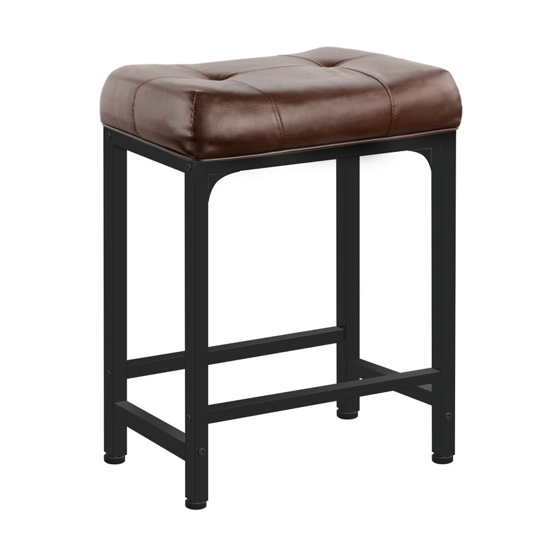 Bar Stools, 24 Inch Counter Height Stools Saddle Stool, 350 LBS Capacity