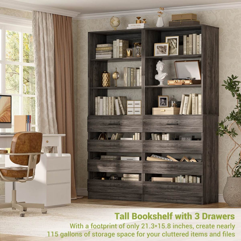 80'' High Walk in Closet Organizer System with 4 Drawers