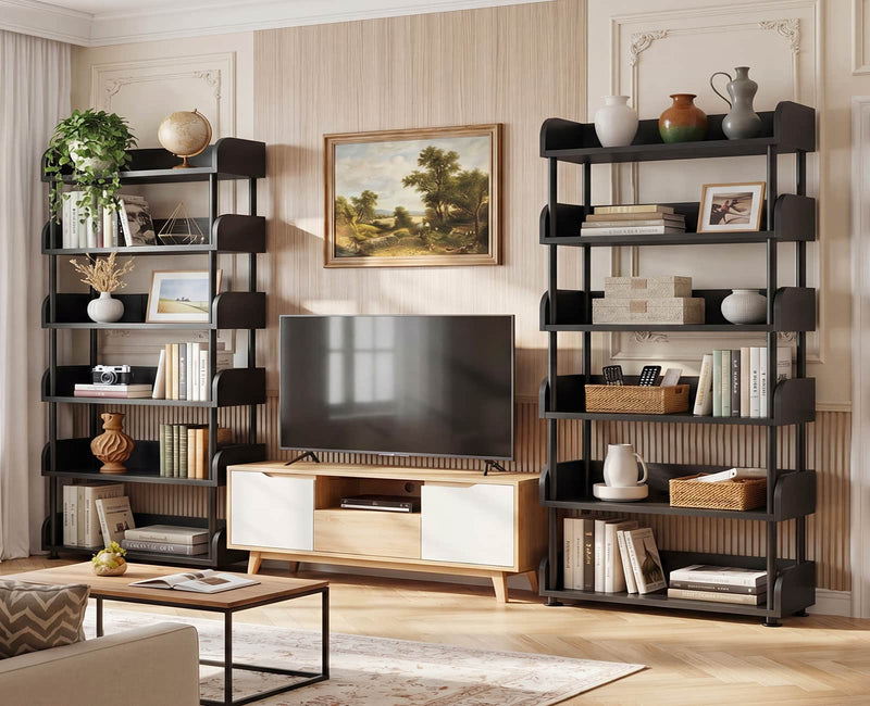 31.5"W 6-Tier Modern Open Bookshelf