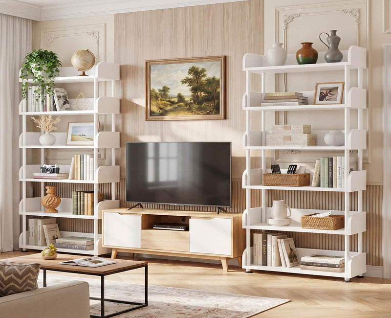 31.5"W 6-Tier Modern Open Bookshelf