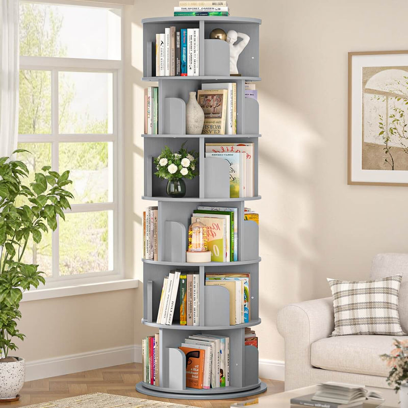 Round 6 Tier 360° Rotating Bookshelf