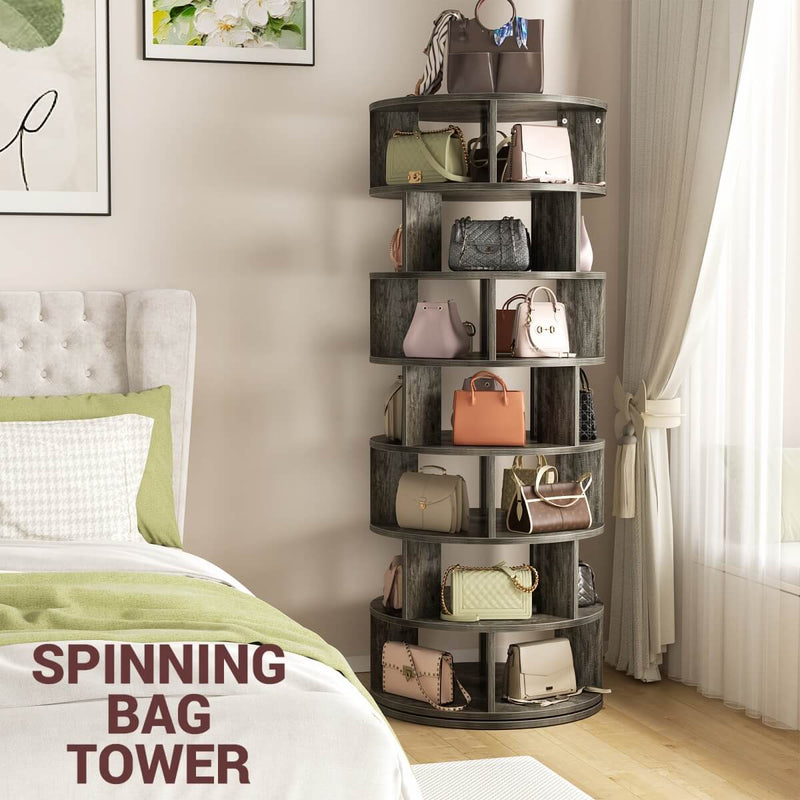 7-Tier Rotating Shoe Rack Tower, Spinning Shoe Storage Organizer Rack