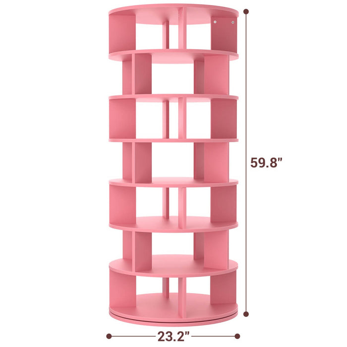 7-Tier Rotating Shoe Rack Tower, Spinning Shoe Storage Organizer Rack