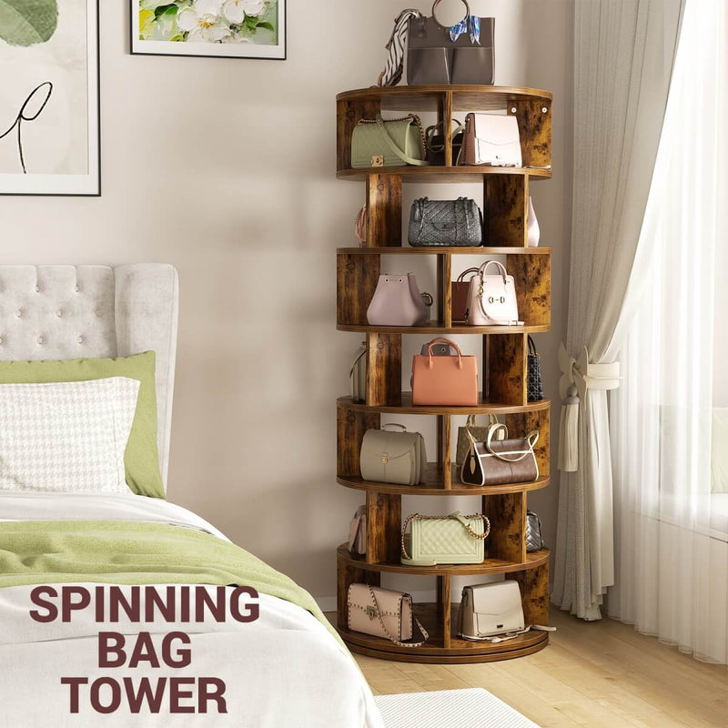 7-Tier Rotating Shoe Rack Tower, Spinning Shoe Storage Organizer Rack
