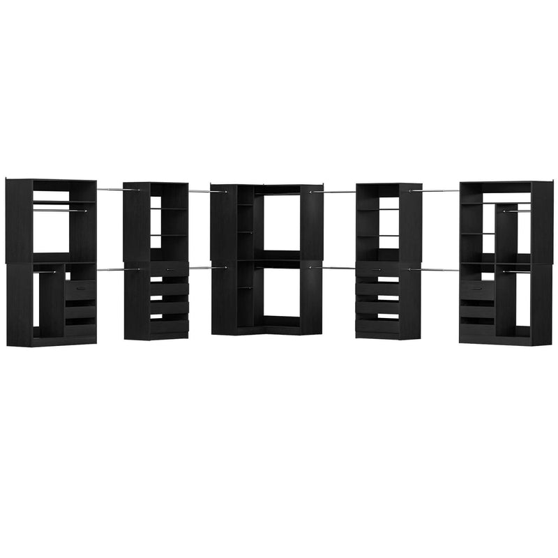 Large L Shaped Closet Organizer System 5-Piece Set