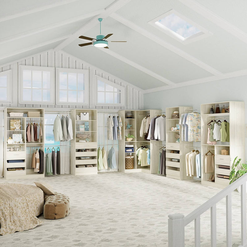 Large L Shaped Closet Organizer System 5-Piece Set