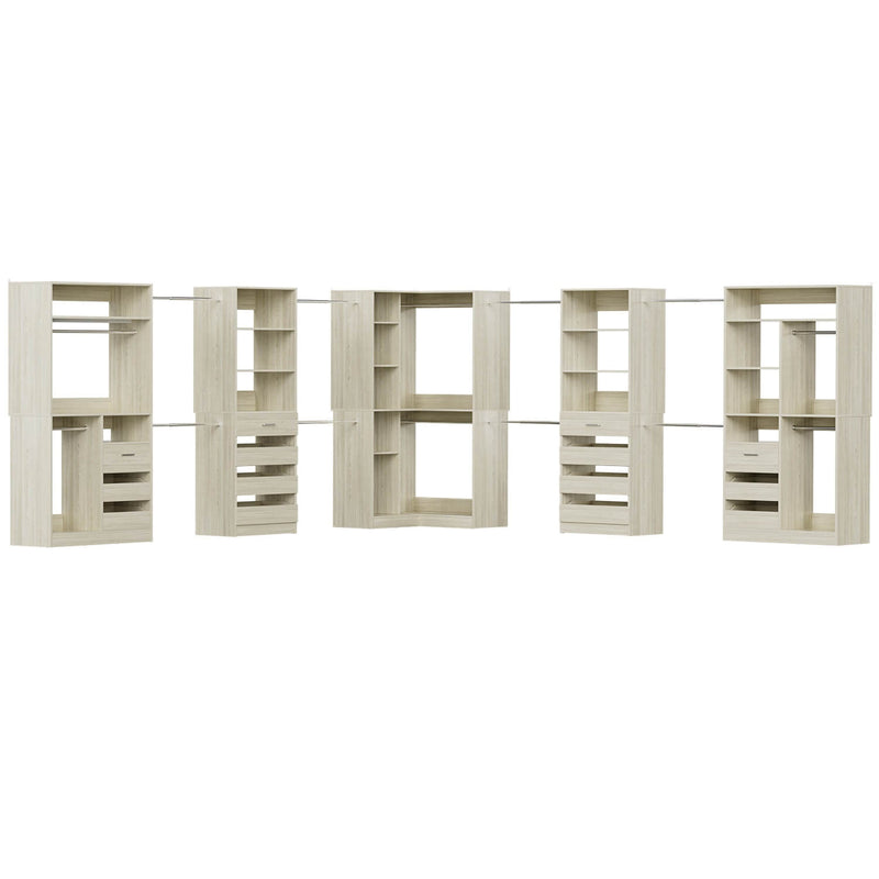 Large L Shaped Closet Organizer System 5-Piece Set