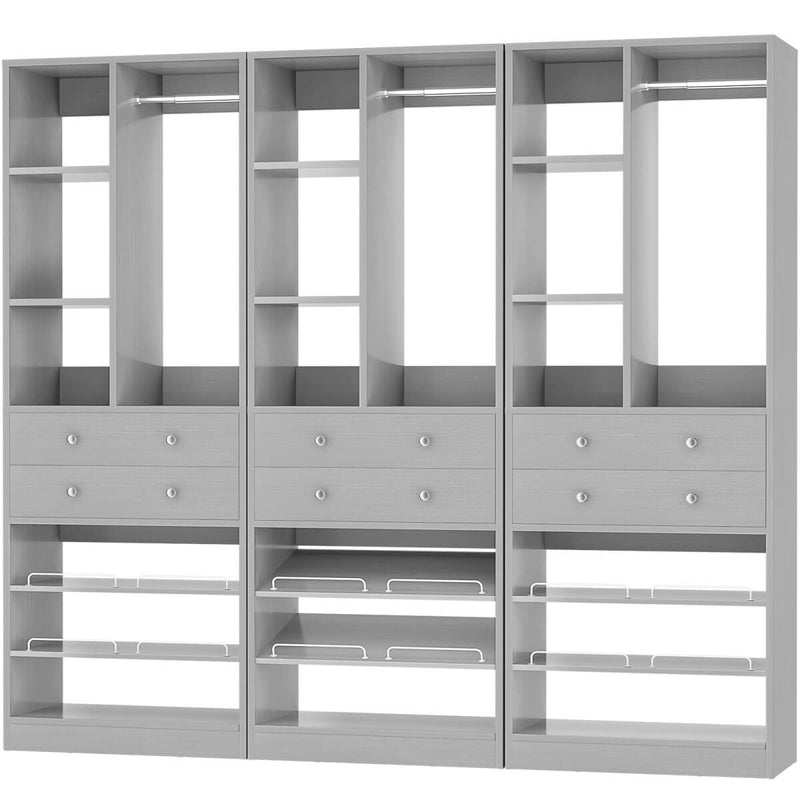 84"/7 FT Closet Organizer System with Drawers and Shelves