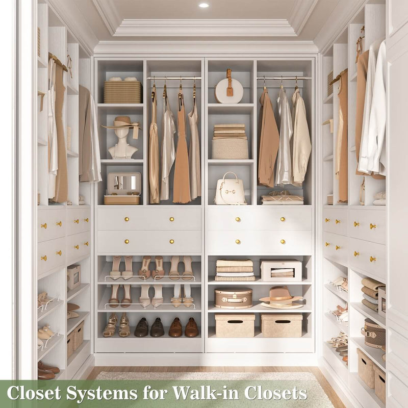 55.5"/4.6 FT Closet Organizer System with Drawers and Shelves