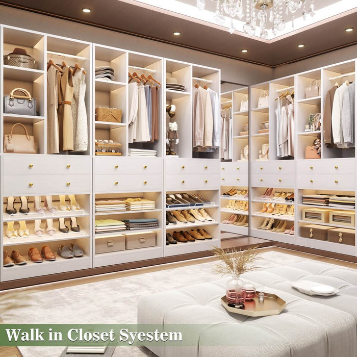 55.5"/4.6 FT Closet Organizer System with Drawers and Shelves