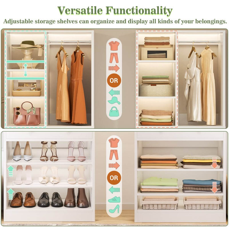 84"/7 FT Closet Organizer System with Drawers and Shelves