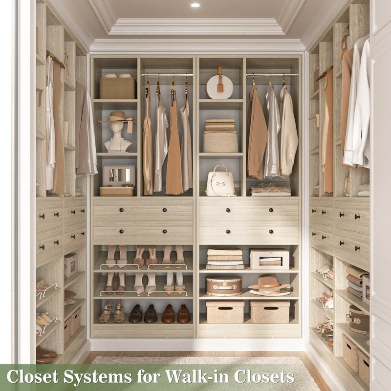 55.5"/4.6 FT Closet Organizer System with Drawers and Shelves