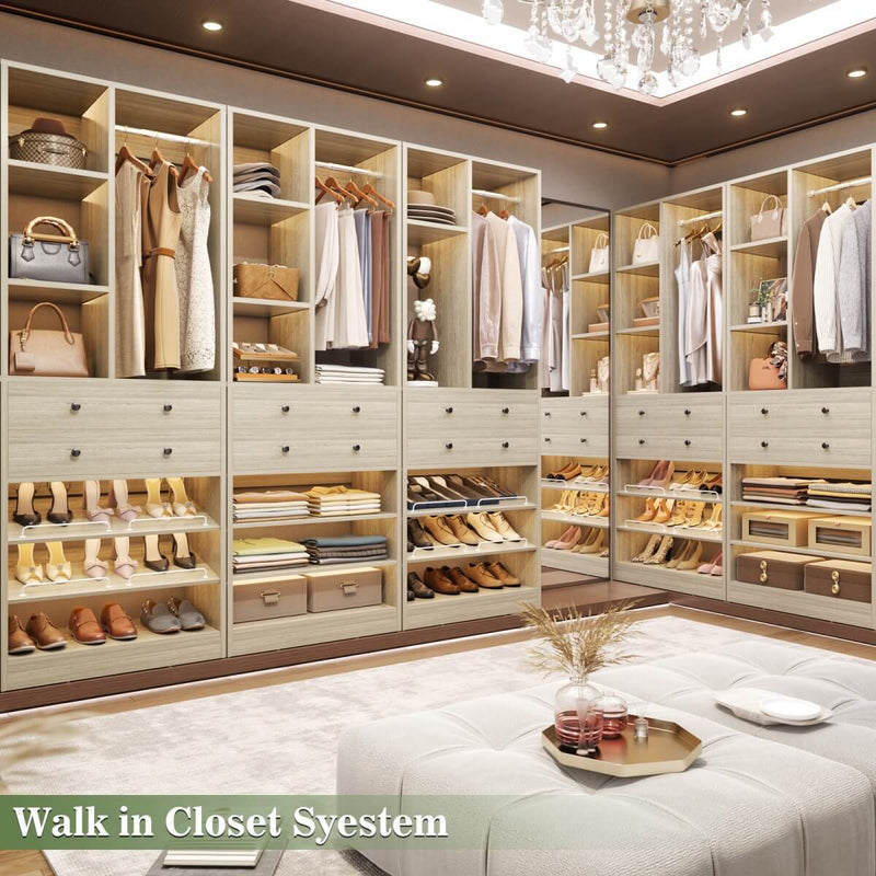 Aheaplus 28"/2.3FT Walk in Closet System with Drawers and Shelves