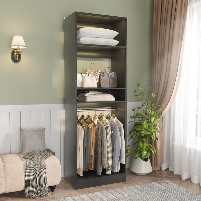 25'' Closet System with 2 Hanging Rods and Adjustable Shelves
